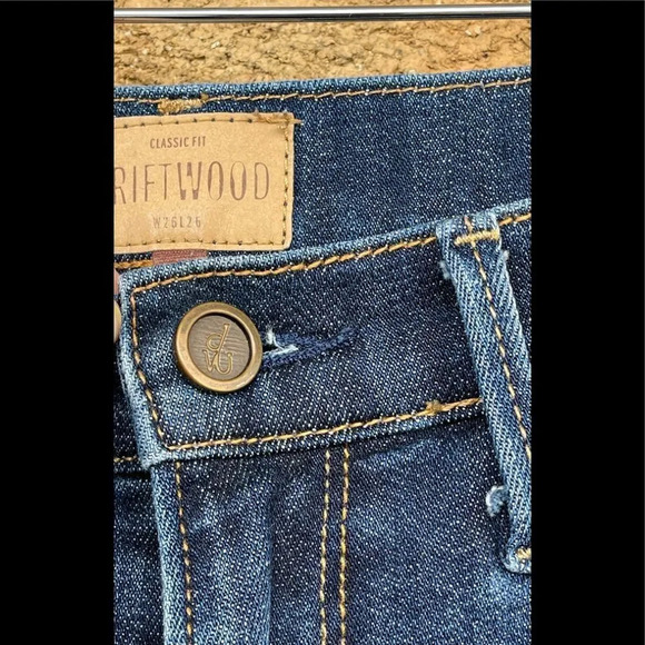 Driftwood Amelia Skraight Crop Classic Fit Frayed Step Hem Ankle Jeans size 26 - Picture 5 of 11